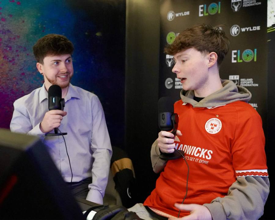 WYLDE broadcast interview at an eLeague of Ireland event